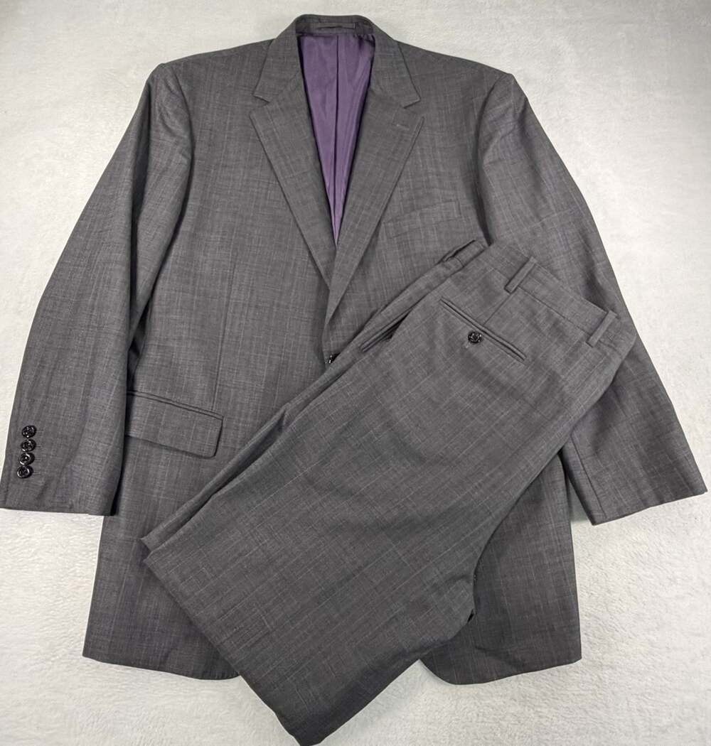 Custom Tailored Bespoke Men’s Suit Gray 46L 38x31